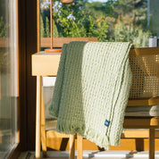 Khaki green Santa Luzia Waffle Bedspreads - Torres Novas