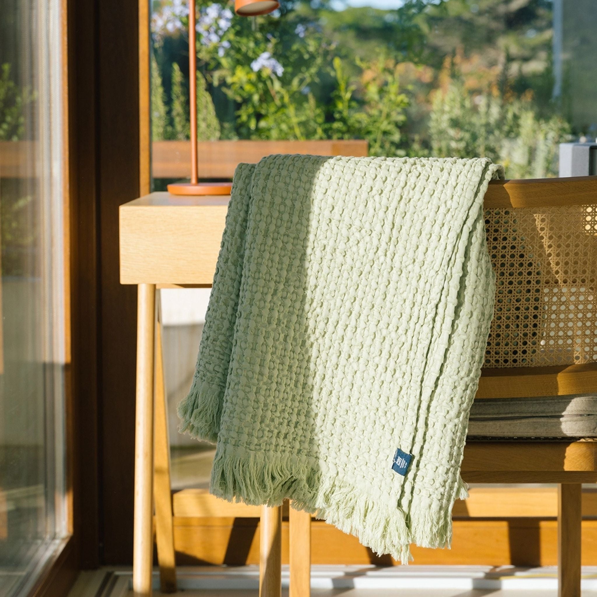 Khaki green Santa Luzia Waffle Bedspreads - Torres Novas