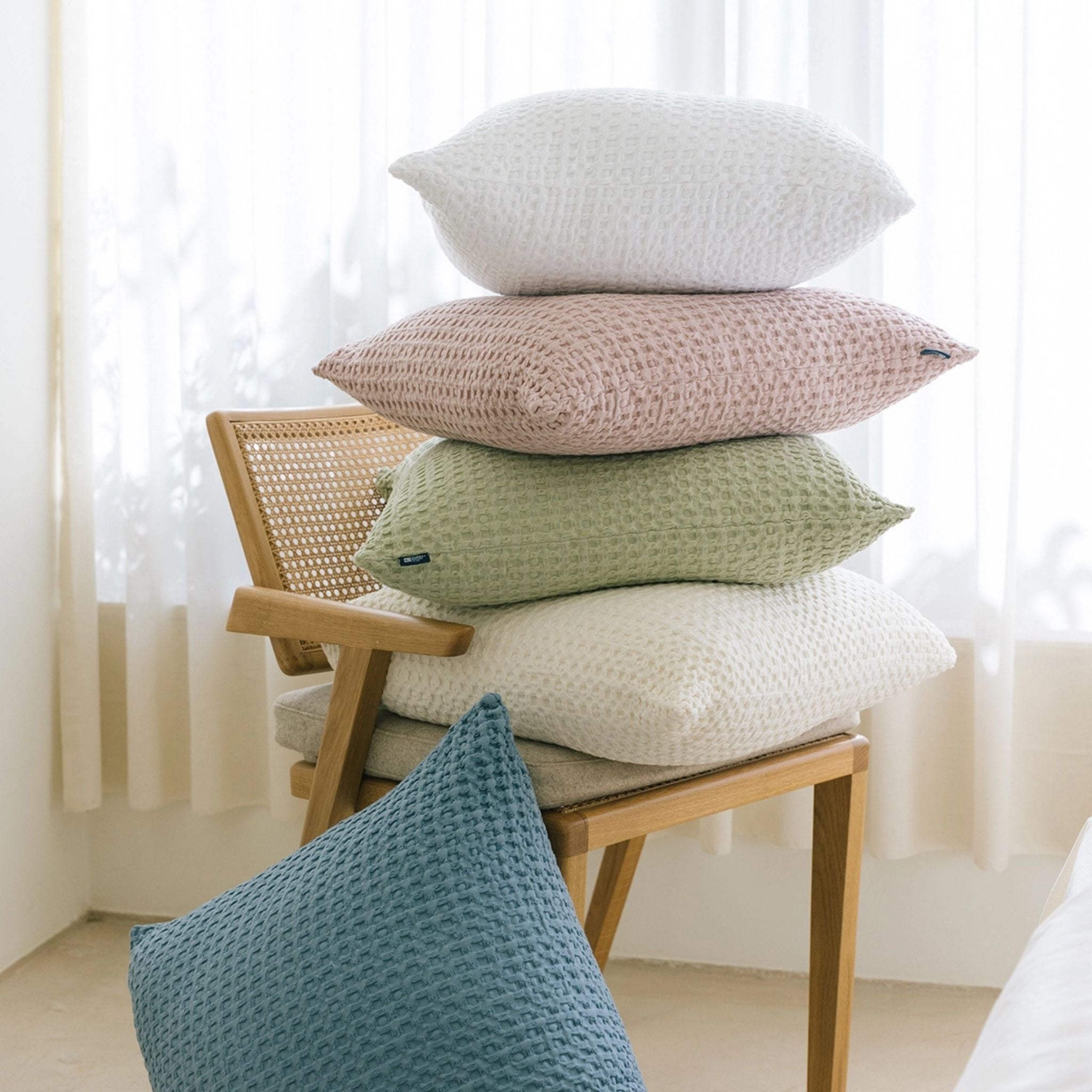 Blue Santa Luzia Waffle Bedspreads - Torres Novas