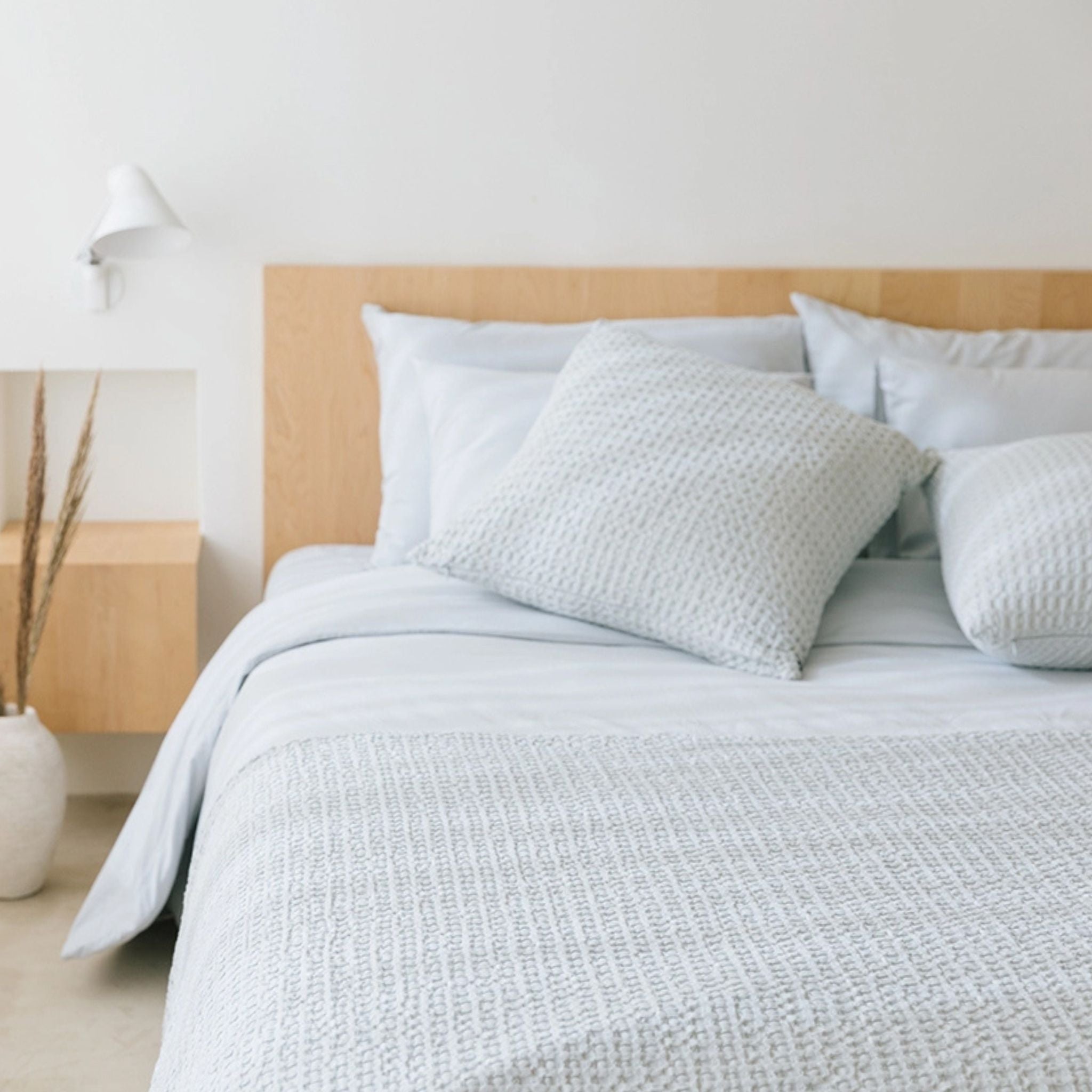 Silver grey Santa Luzia Waffle Bedspreads - Torres Novas