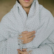 Silver grey Santa Luzia Waffle Bedspreads - Torres Novas