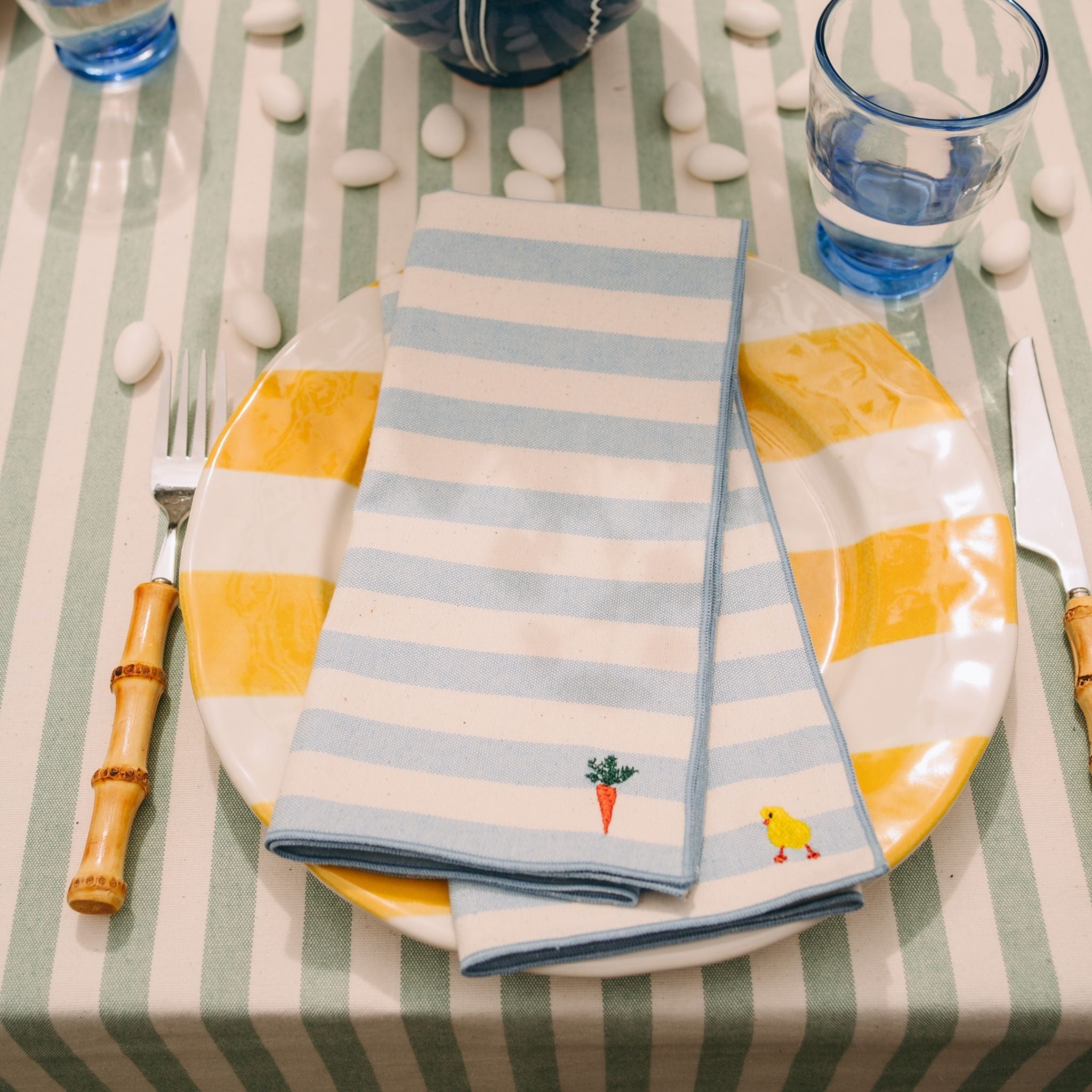 Servilletas Barra con bordados de Pascua