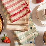 Servilletas Barra con bordado de corazón