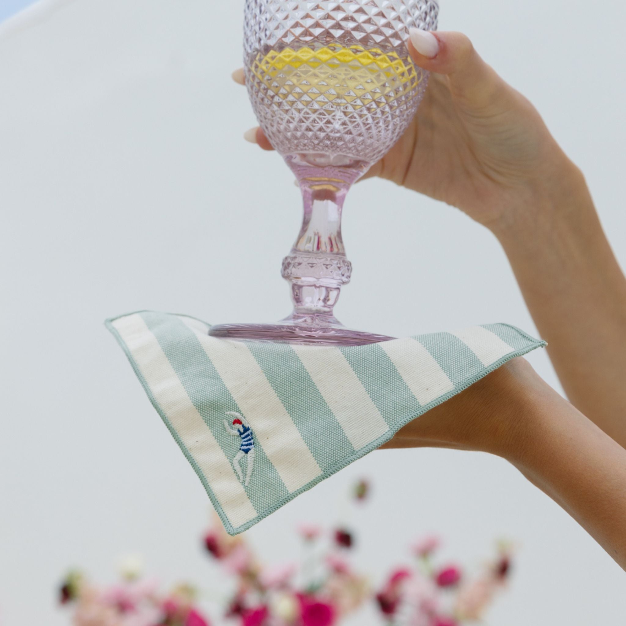 Servilletas bordadas de verano Barra