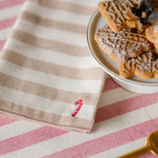 Servilletas con bordados navideños Barra