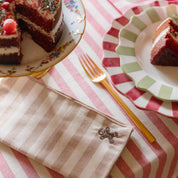 Servilletas con bordados navideños Barra