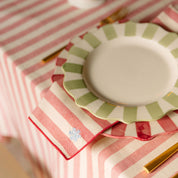 Servilletas con bordados navideños Barra