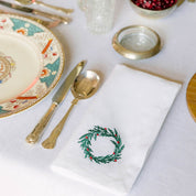 Ropa de mesa Mafra con bordado navideño