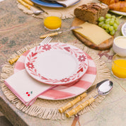Servilletas Nazaré en en color crudo con bordado de frutas