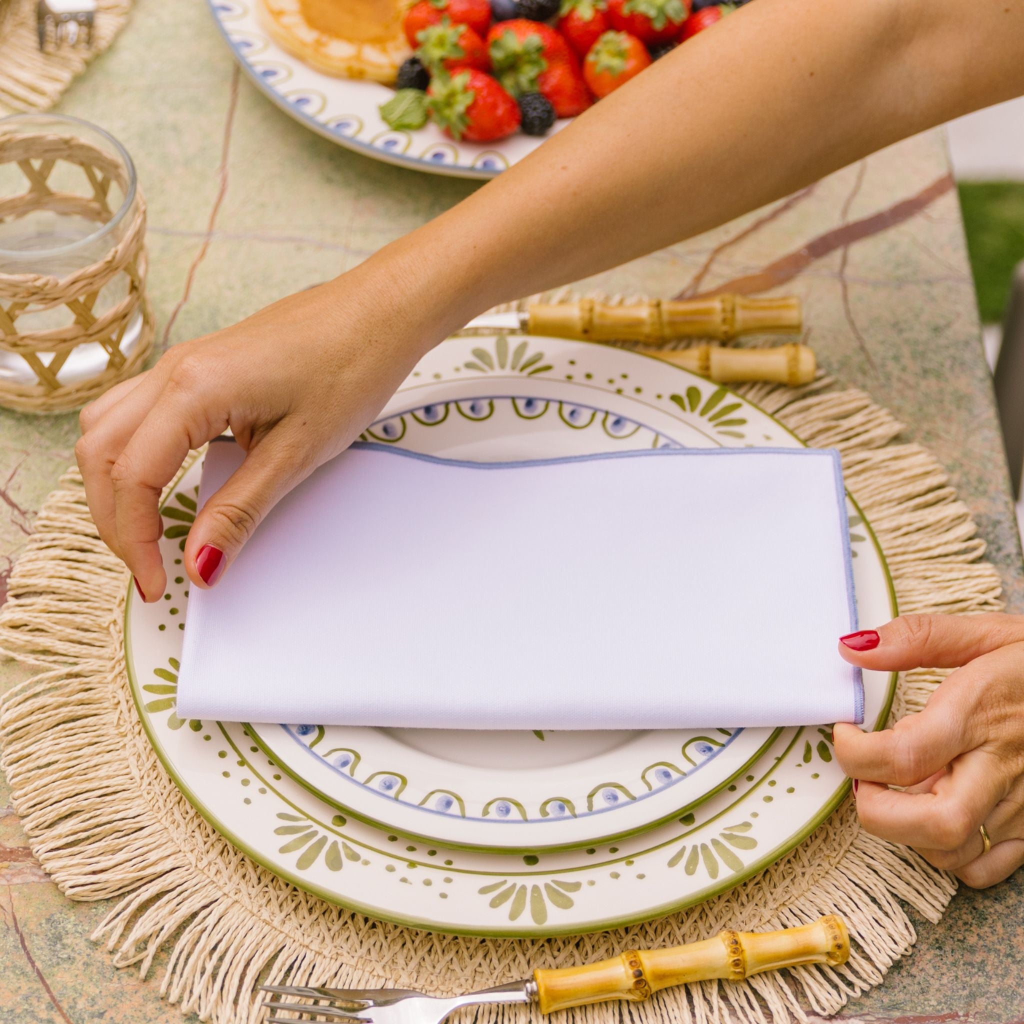Servilletas Nazaré en blanco