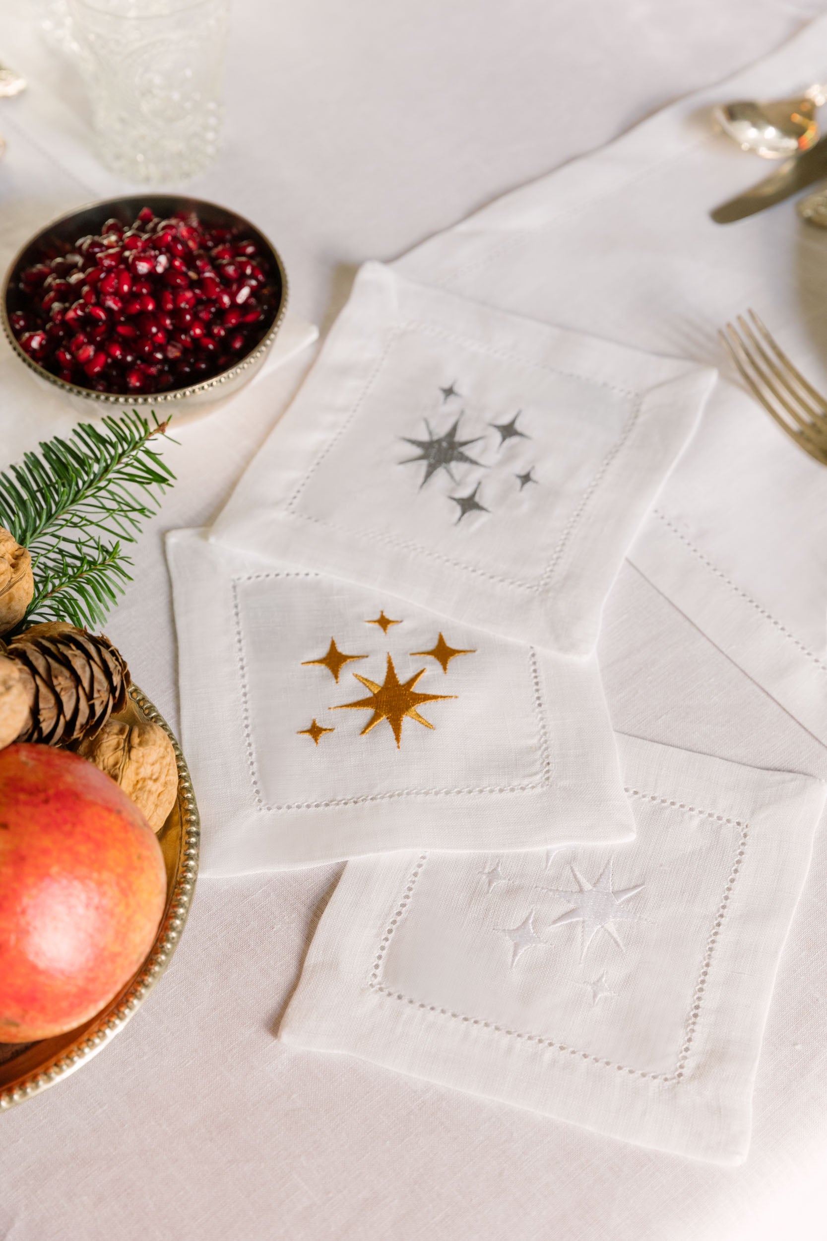 Linge de table Mafra avec broderie de Noël