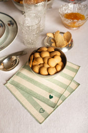 Barra Napkins with heart embroidery