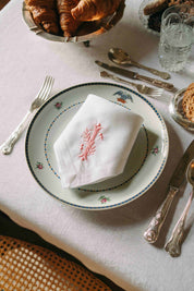 Mafra letter embroidery napkins (Pack of 2)