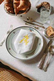 Mafra letter embroidery napkins (Pack of 2)