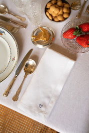 Mafra table linen with heart embroidery