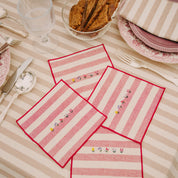 Serviettes Barra avec broderie de fleurs
