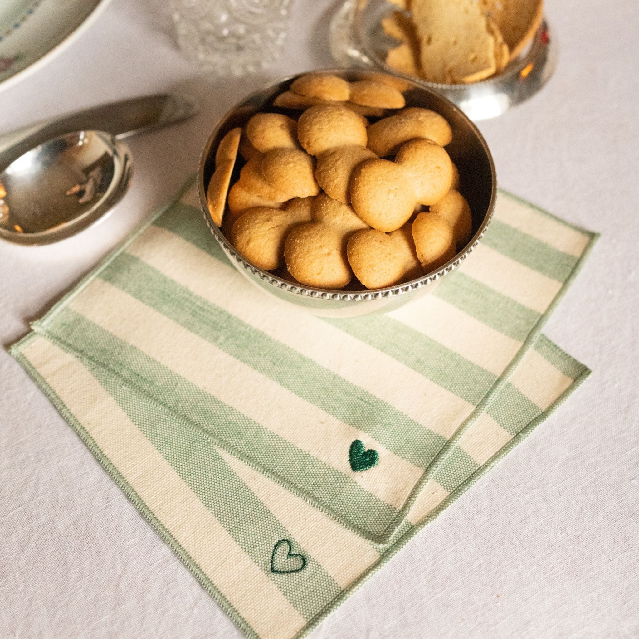 Serviettes Barra avec broderie en forme de cœur