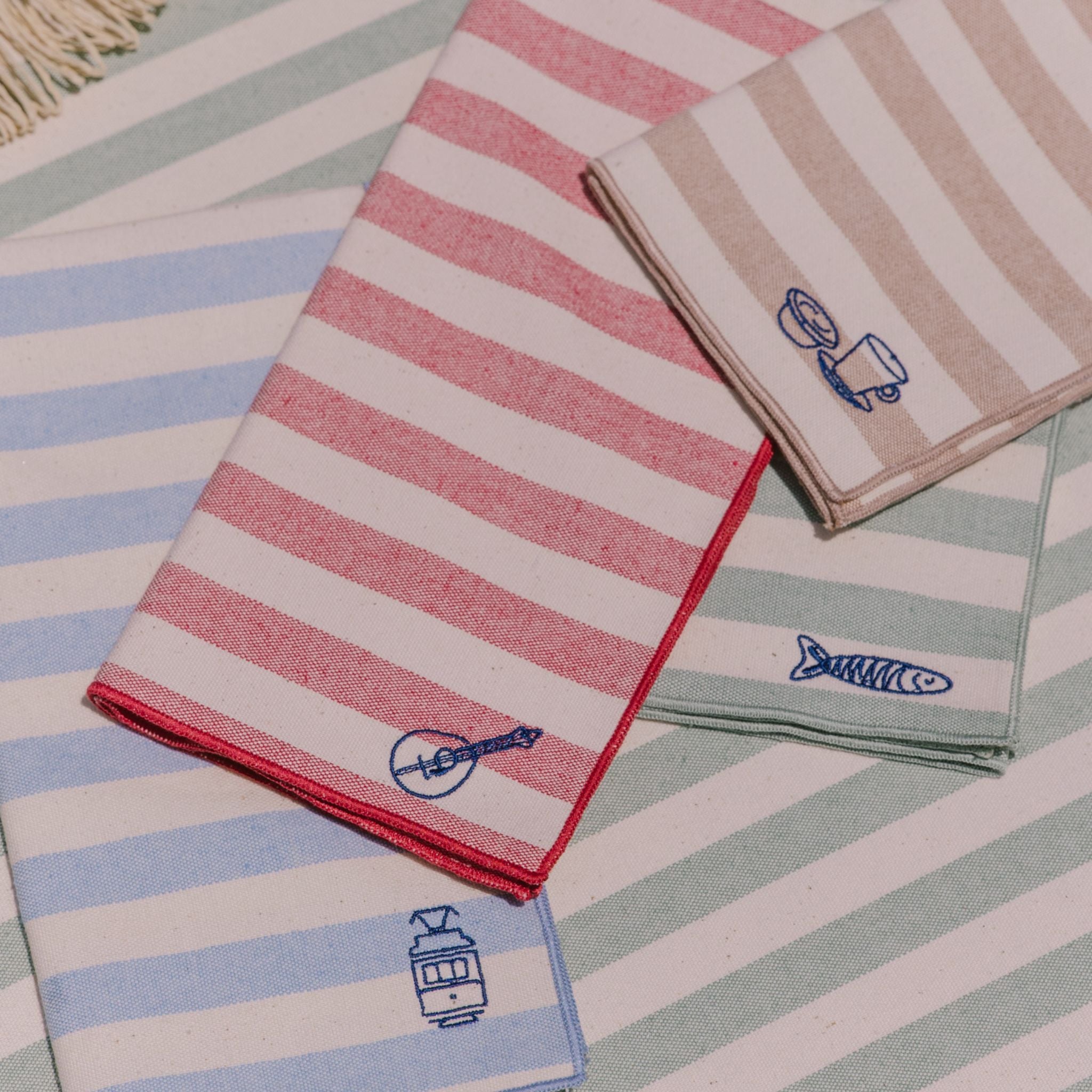 Serviettes Barra avec broderies du Portugal