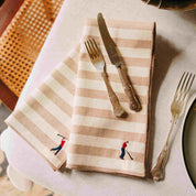 Serviette barra avec sportifs rétro