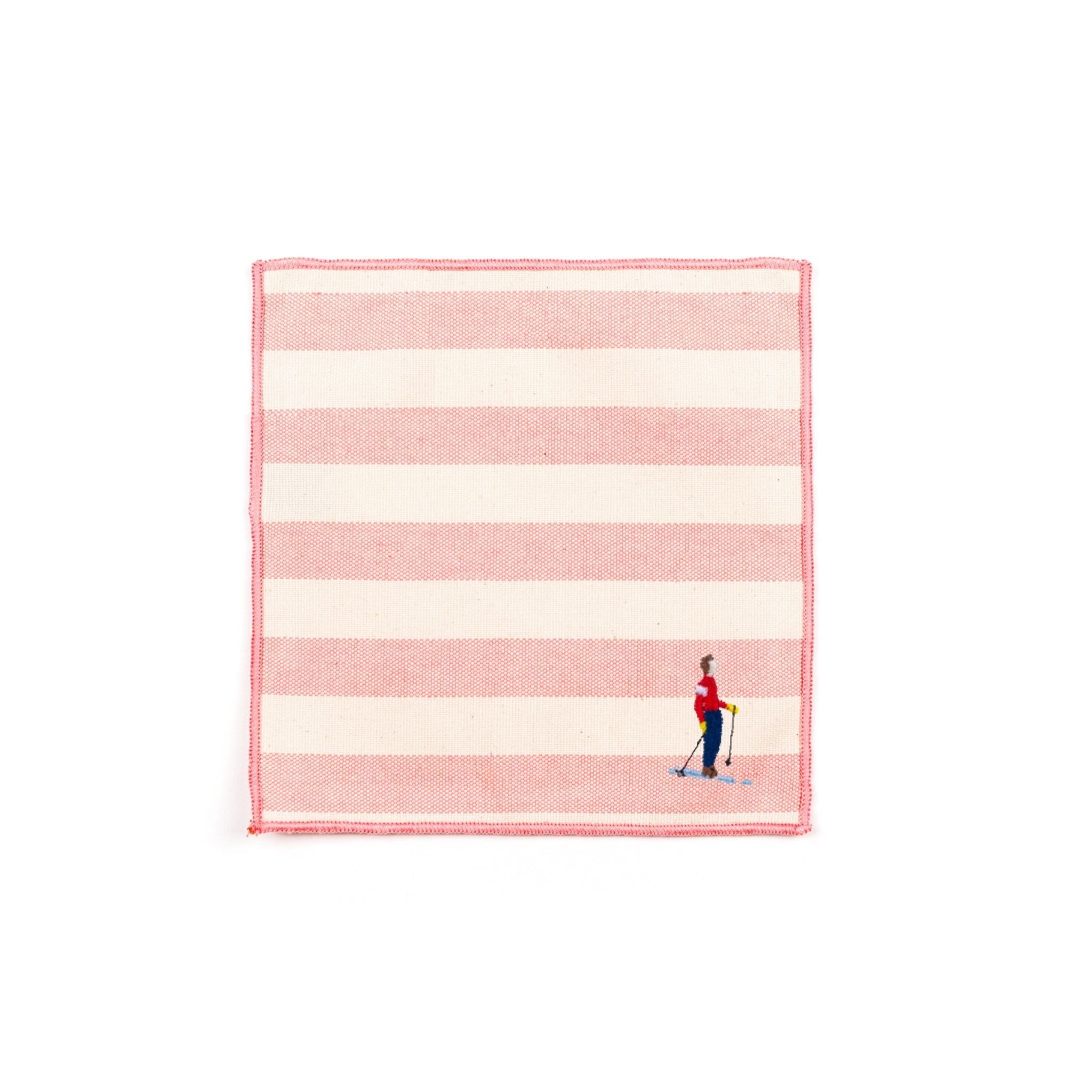 Barra napkin with retro sportsmen