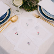 Serviettes et sets de table Mafra avec broderie florale