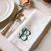 Serviettes de table Mafra avec lettre brodée (Set de 2)