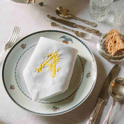 Serviettes de table Mafra avec lettre brodée (Set de 2)