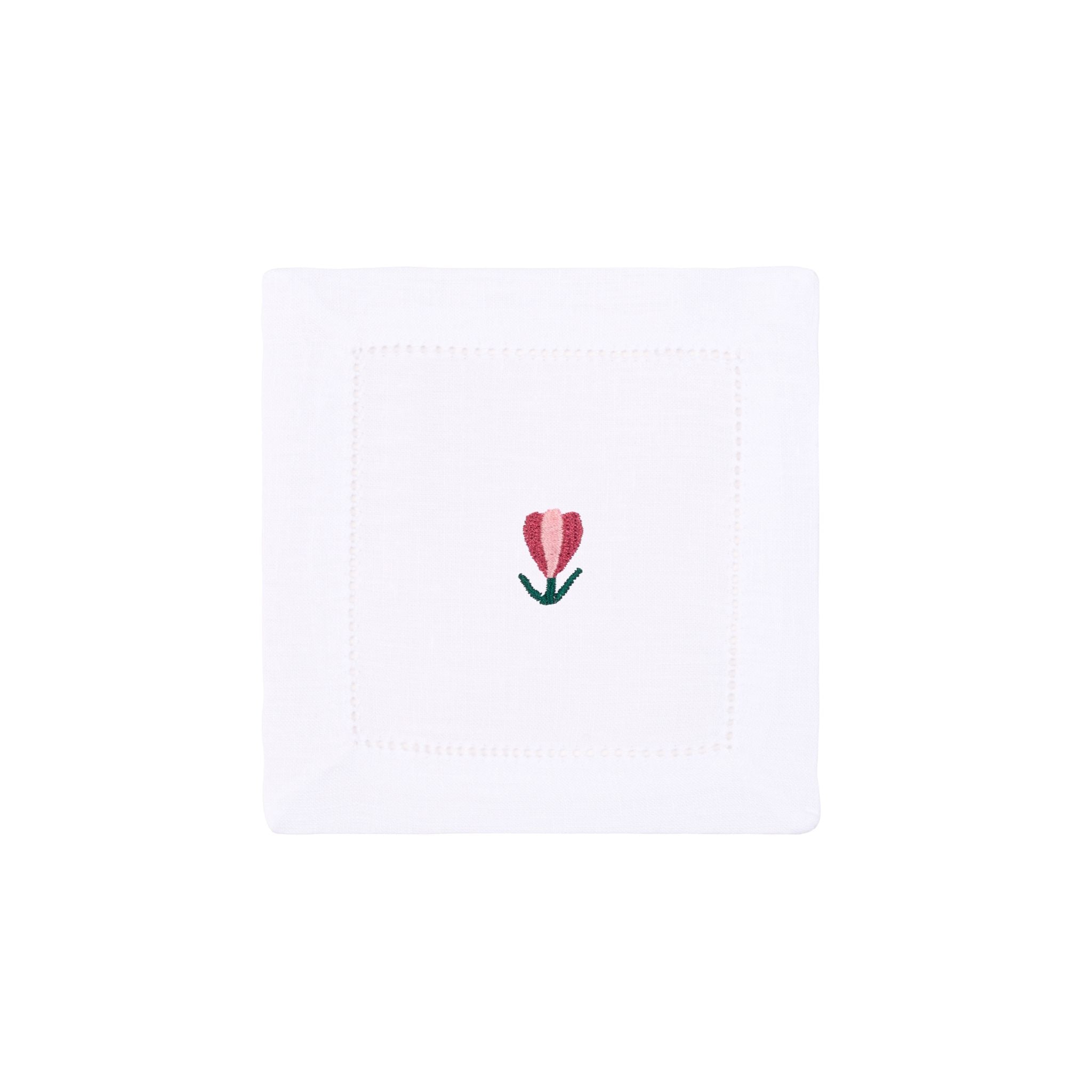 Mafra linen napkin and placemat with flower embroidery