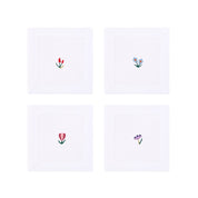 Mafra cotton napkins with flower embroidery - Torres Novas