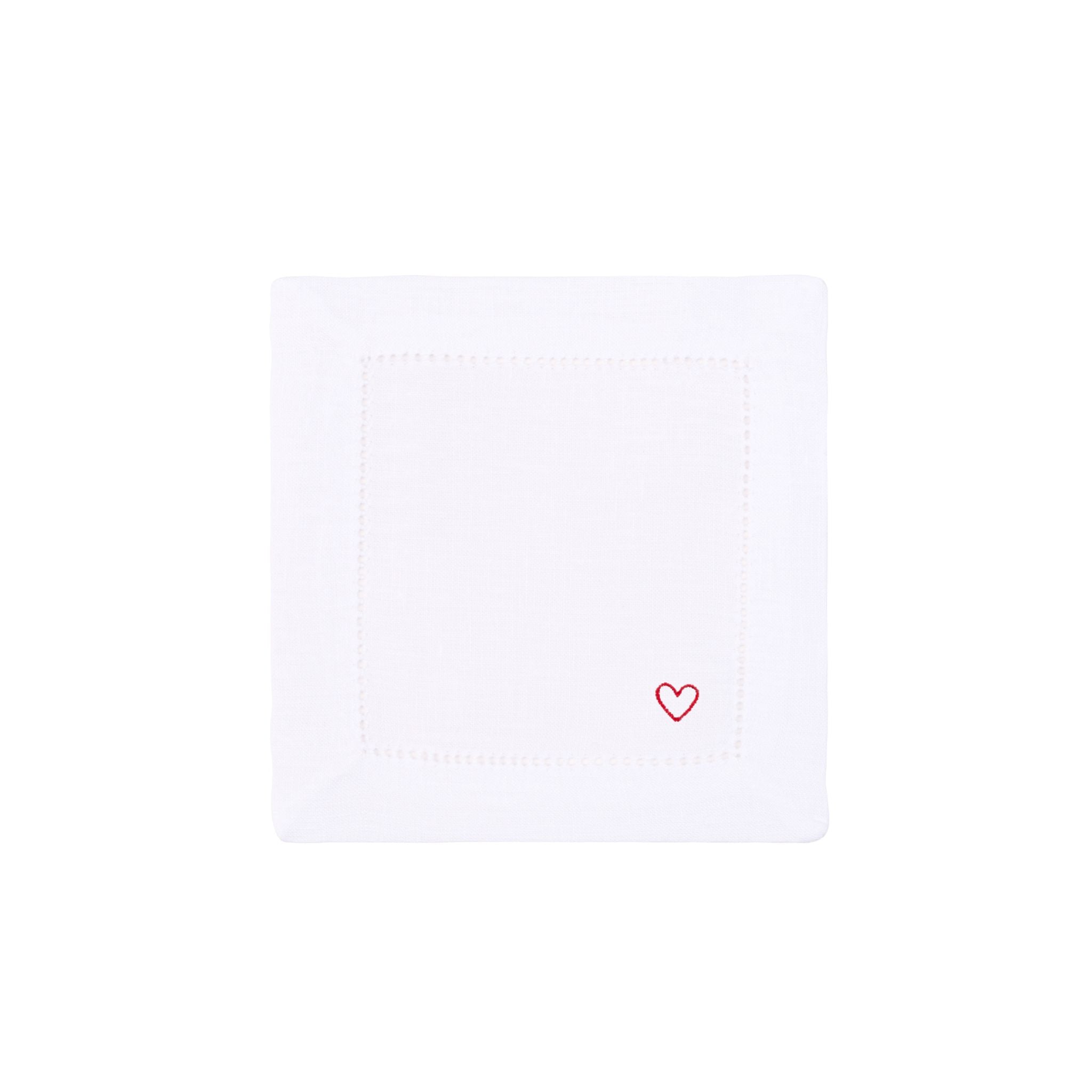 Servilletas Mafra algodón con bordado de corazón