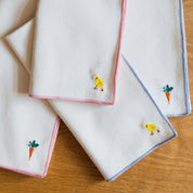 Linge de table Nazaré en écru, en coton, avec des motifs de Pâques brodés