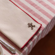 Ecru Nazaré napkins with small christmas embroidery