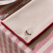 Ecru Nazaré napkins with small christmas embroidery
