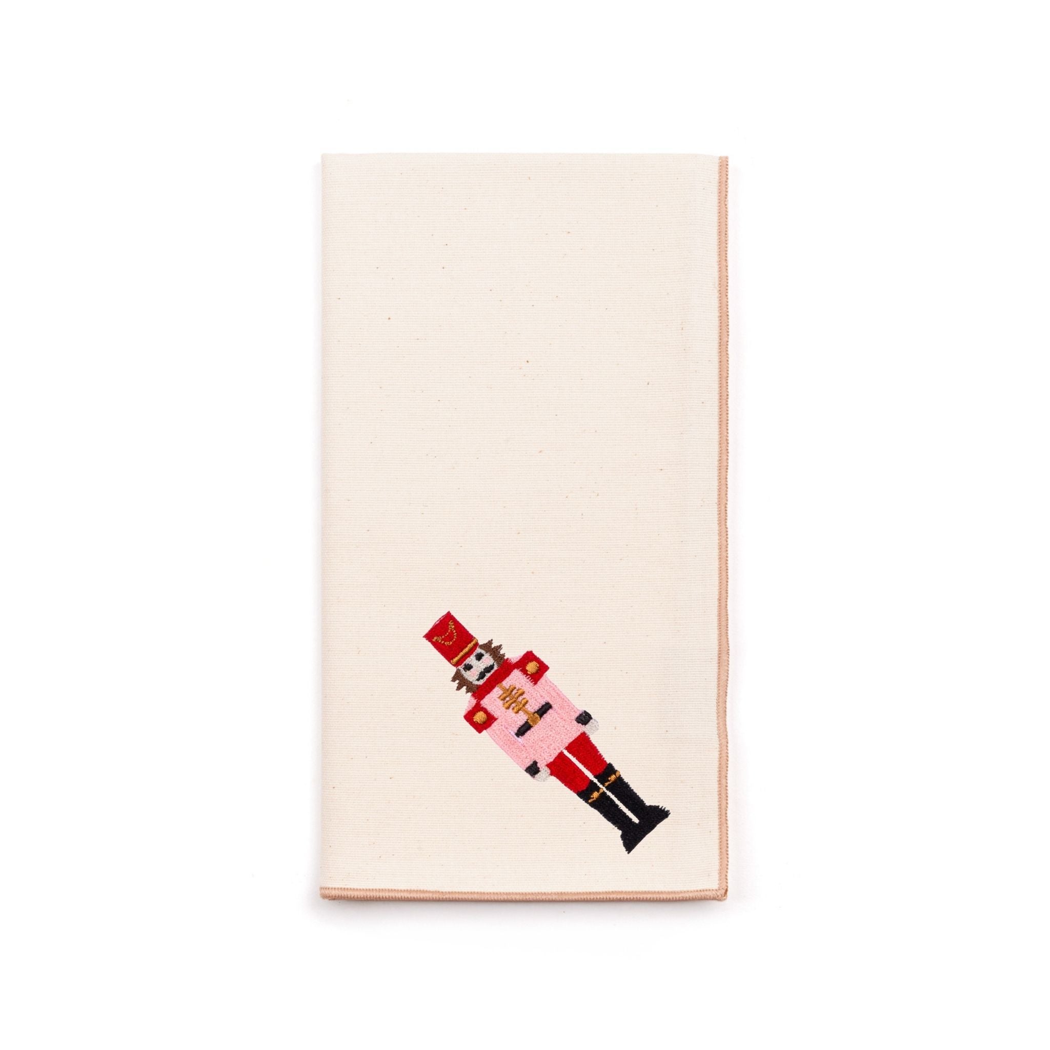 Ecru Nazaré napkins with nutcracker embroidery