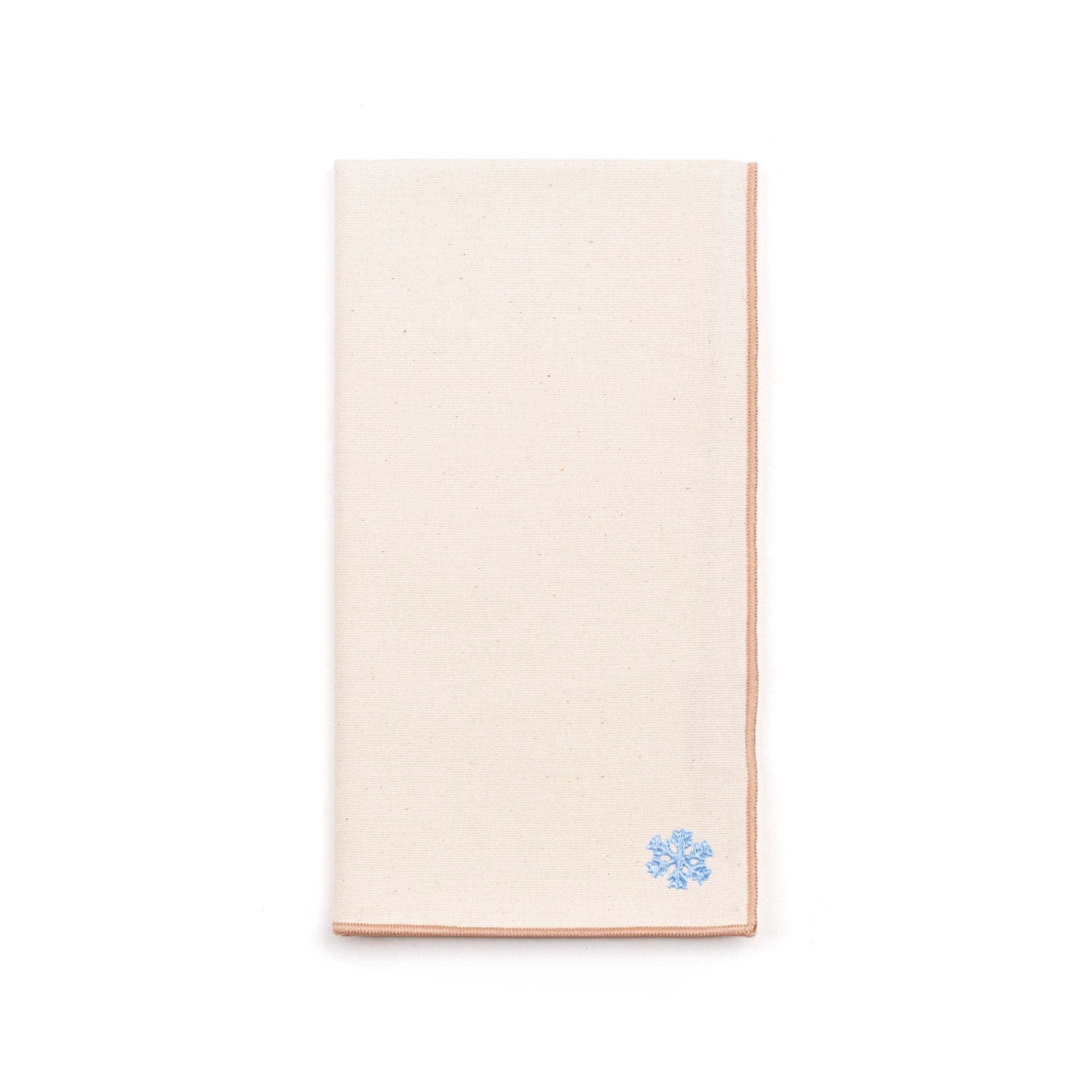 Ecru Nazaré napkins with small christmas embroidery