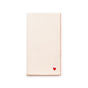 Ecru Nazaré napkins with heart embroidery - Torres Novas