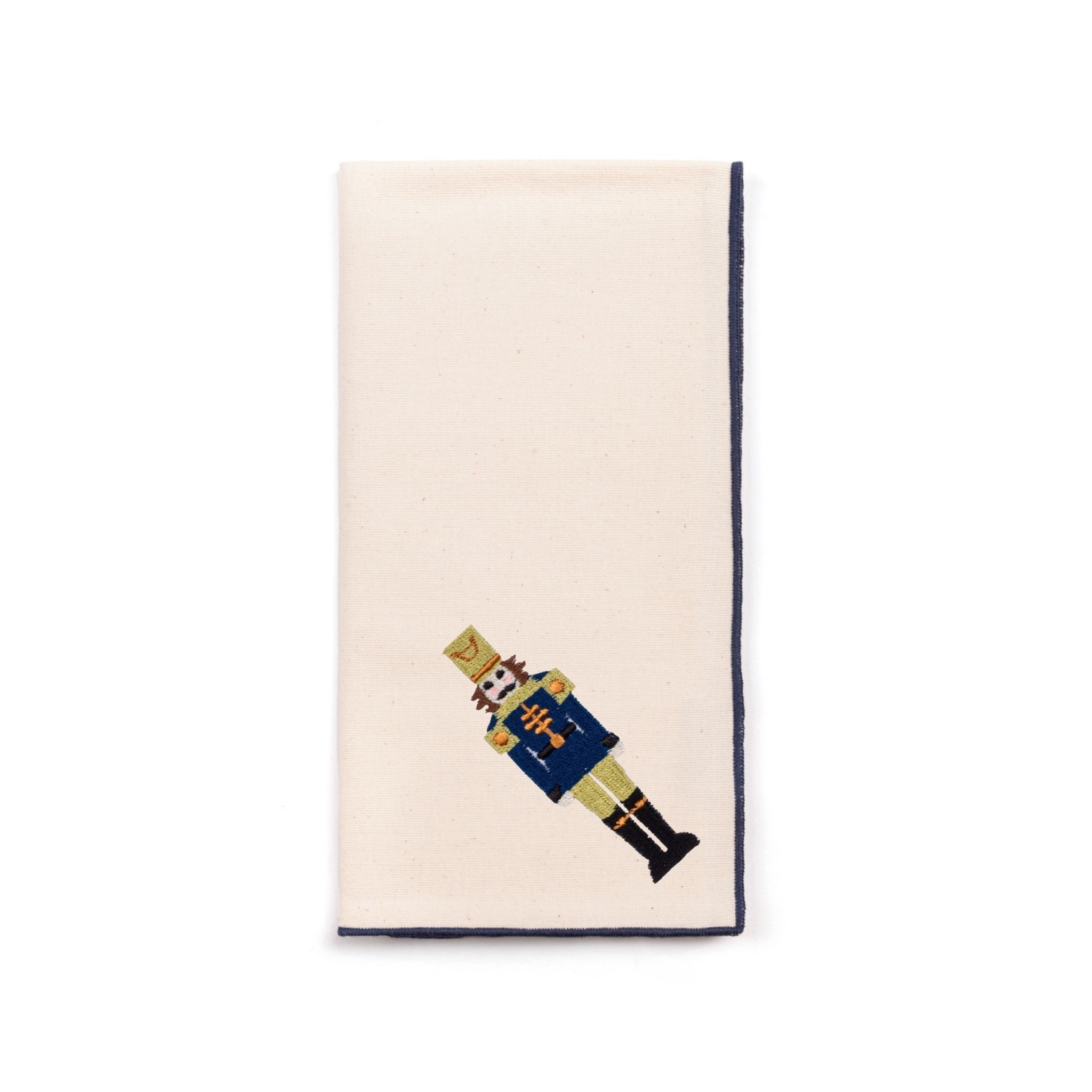 Ecru Nazaré napkins with nutcracker embroidery
