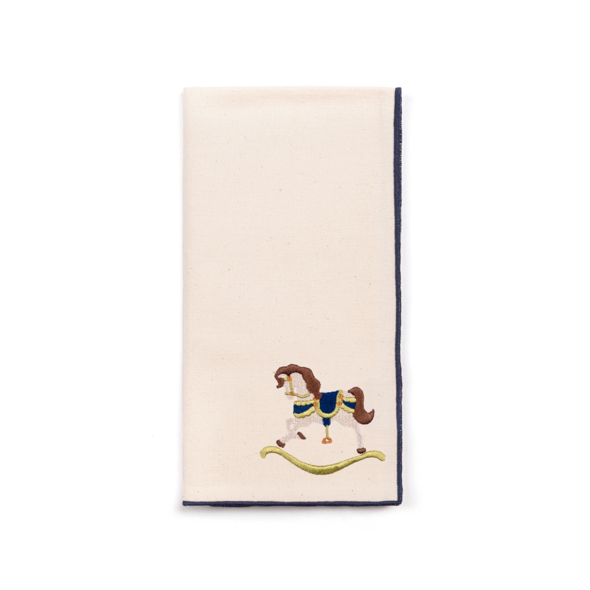 Ecru Nazaré napkins with horse embroidery