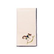 Ecru Nazaré napkins with horse embroidery