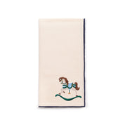 Ecru Nazaré napkins with horse embroidery