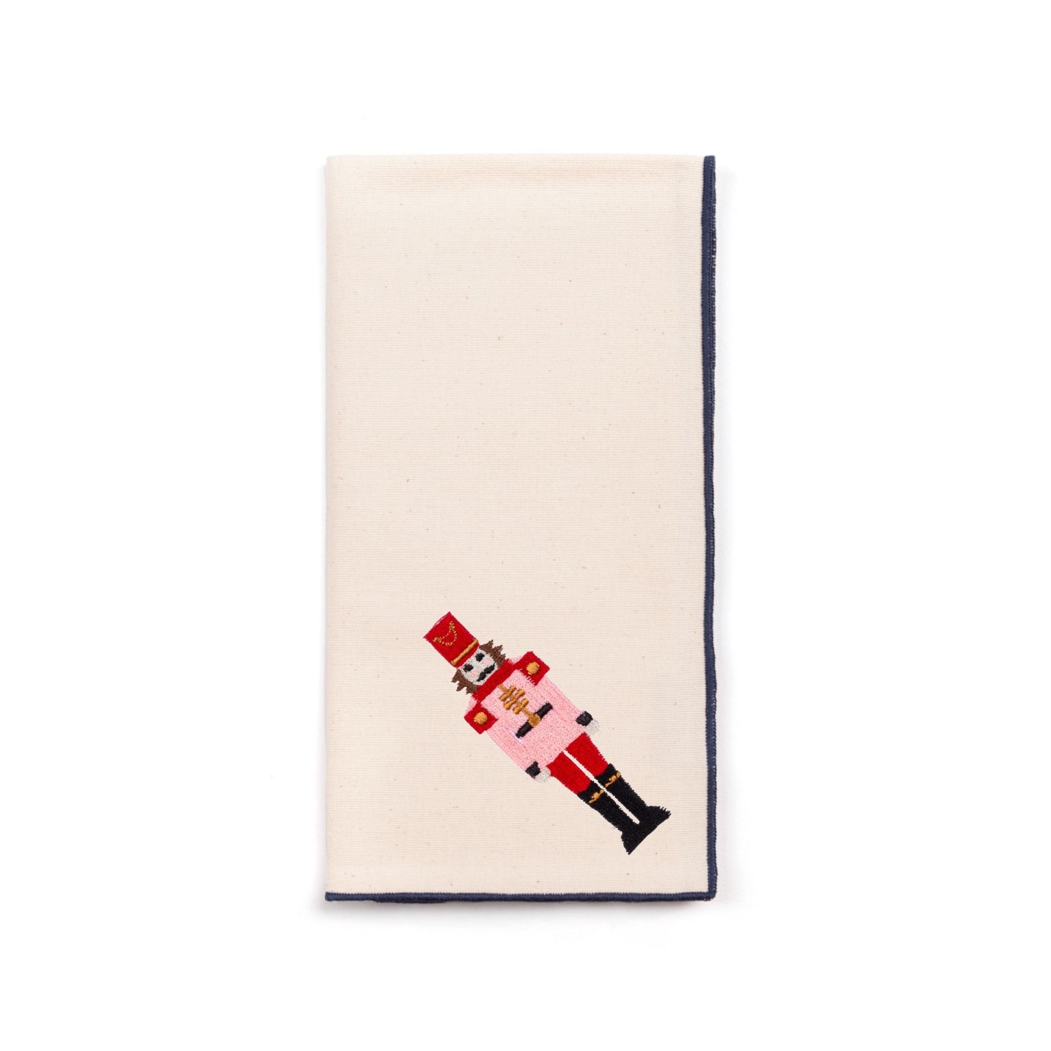Ecru Nazaré napkins with nutcracker embroidery