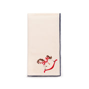 Ecru Nazaré napkins with horse embroidery