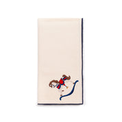 Ecru Nazaré napkins with horse embroidery