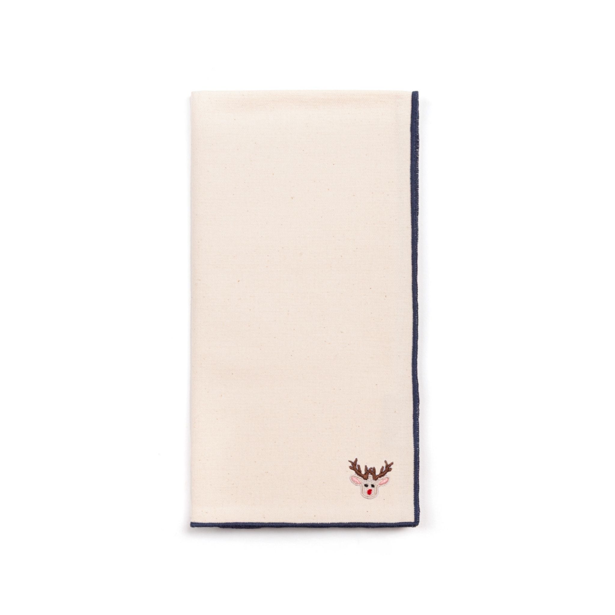 Ecru Nazaré napkins with small christmas embroidery