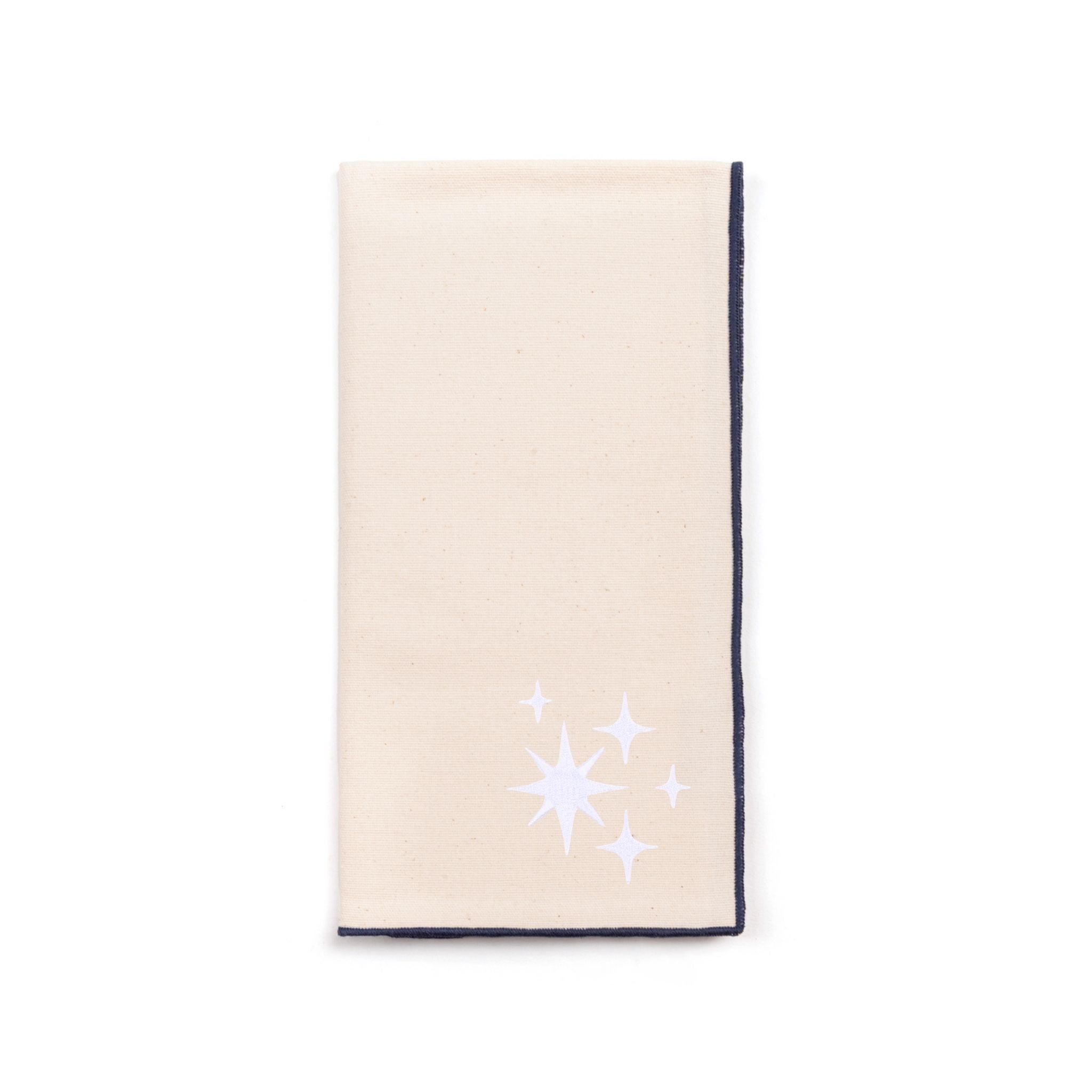 Ecru Nazaré napkins with stars embroidery