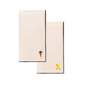 Ecru Nazaré napkins with easter embroidery - Torres Novas