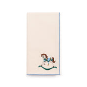 Ecru Nazaré napkins with horse embroidery