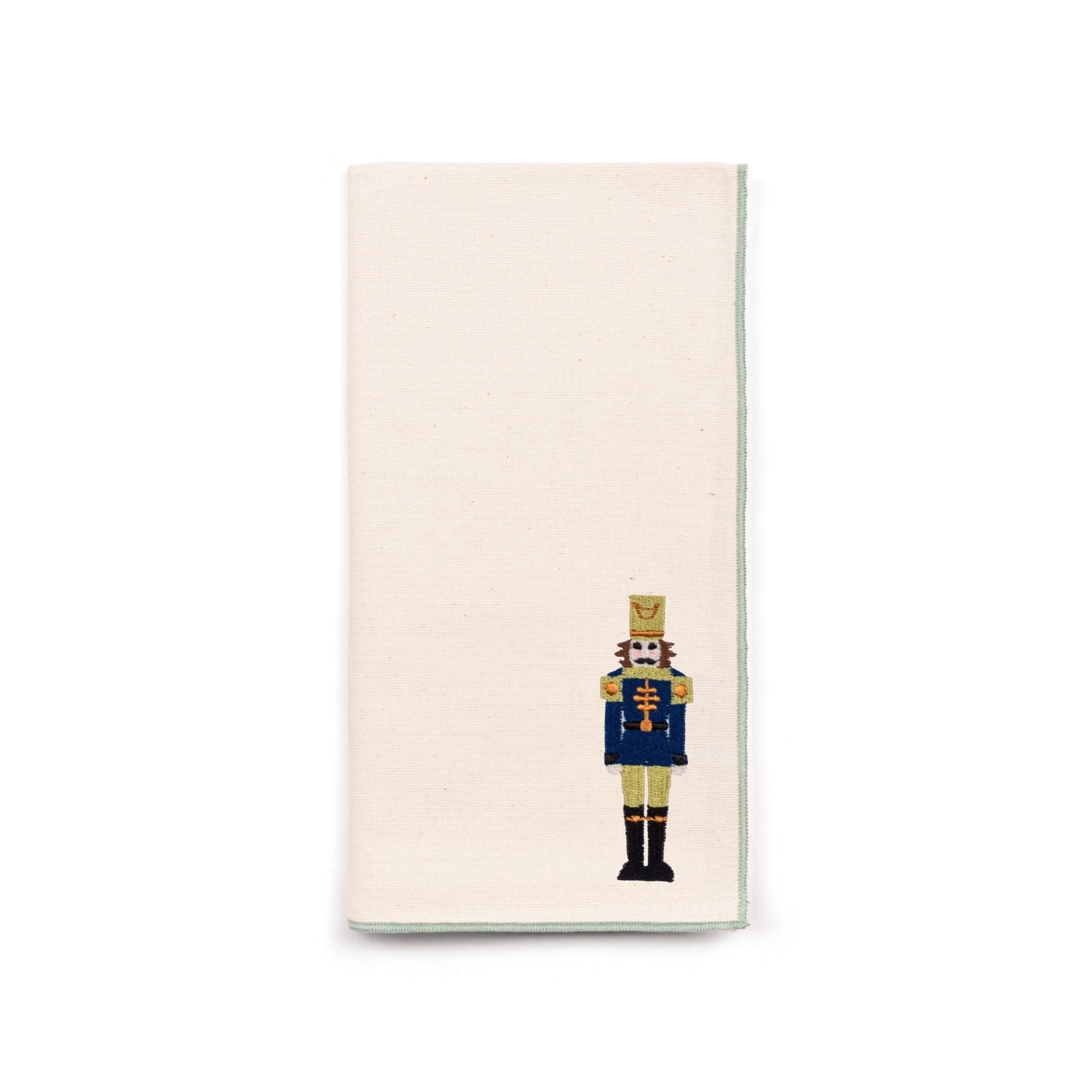 Ecru Nazaré napkins with nutcracker embroidery