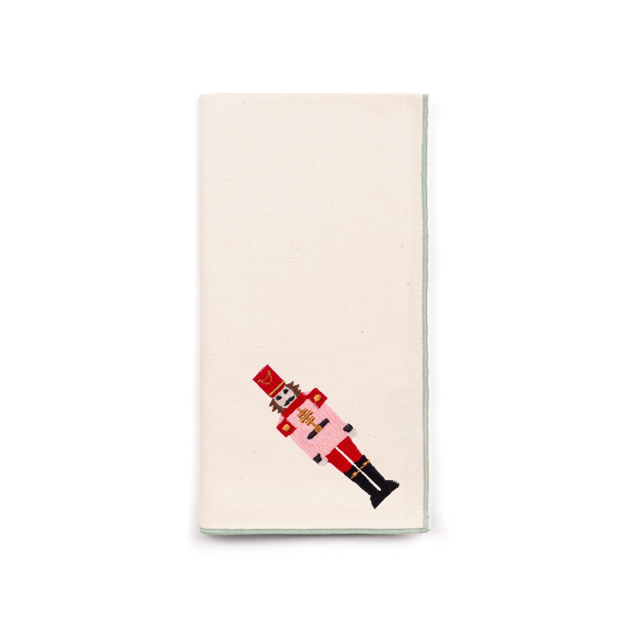 Ecru Nazaré napkins with nutcracker embroidery