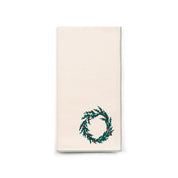 Ecru Nazaré napkins with christmas tree and wreath embroidery